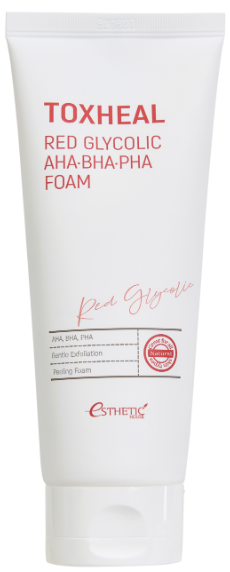 Пенка для умывания TOXHEAL RED GLYCOLIC AHA, BHA, PHA FOAM, 150 мл