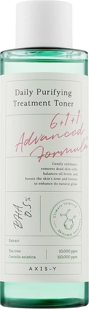 Тонер для проблемной кожи с центеллой и BHA-кислотой Daily Purifying Treatment Toner, 200 м