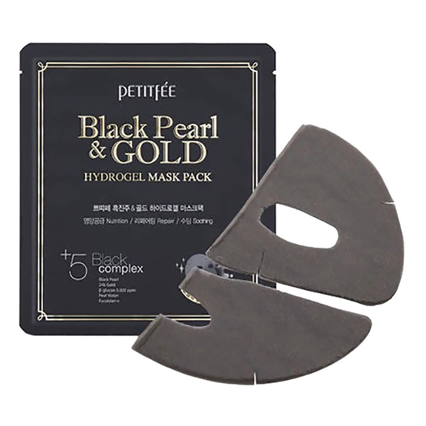 [PETITFEE] Маска гидрогелевая с ЧЕРНЫМ ЖЕМЧУГОМ Pearl & Gold Hydrogel Mask Pack, 32 гр