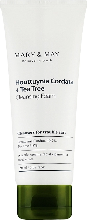 Пенка для умывания с хауттюйнией и чайным деревом Houttuynia Cordata + Tea Tree Cleansing