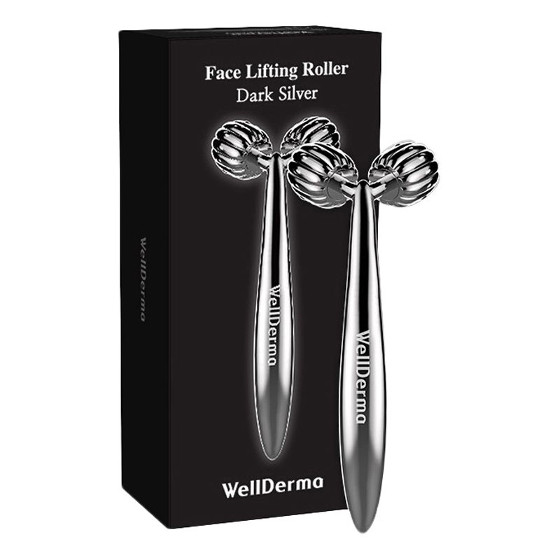 Механический массажёр для лица Face Lifting Roller Dark Silver