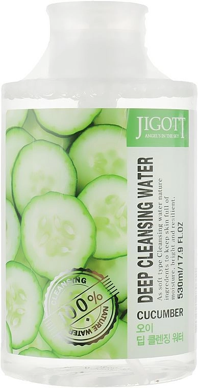Жидкость для снятия макияжа ЭКСТРАКТ ОГУРЦА CUCUMBER Deep Cleansing Water, 530 мл
