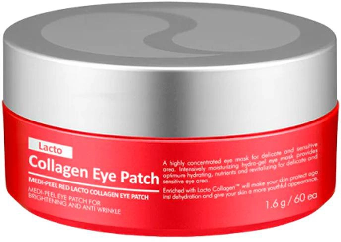Гидрогелевые патчи антивозрастные с колагеном Red Lacto Collagen Eye Patch, 60 шт