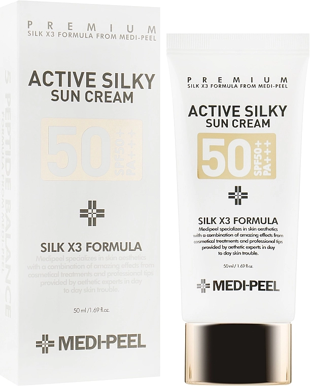 Крем солнцезащитный для лица Active Silky Sun Cream SPF50+PA+++, 50 мл