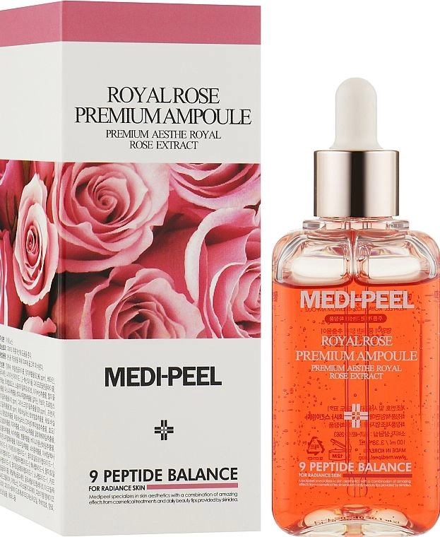 Сыворотка антивозрастная для лица с розой и пептидами Royal Rose Premium Ampoule, 100 мл