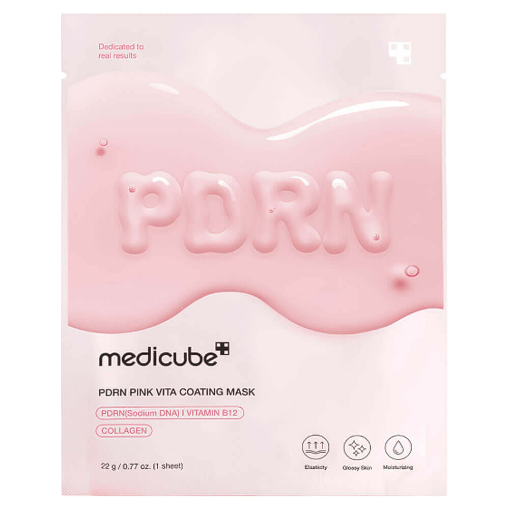 Маска тканевая с ПДРН и коллагеном для сияния кожи PDRN Pink Vita Coating Mask, 22 гр