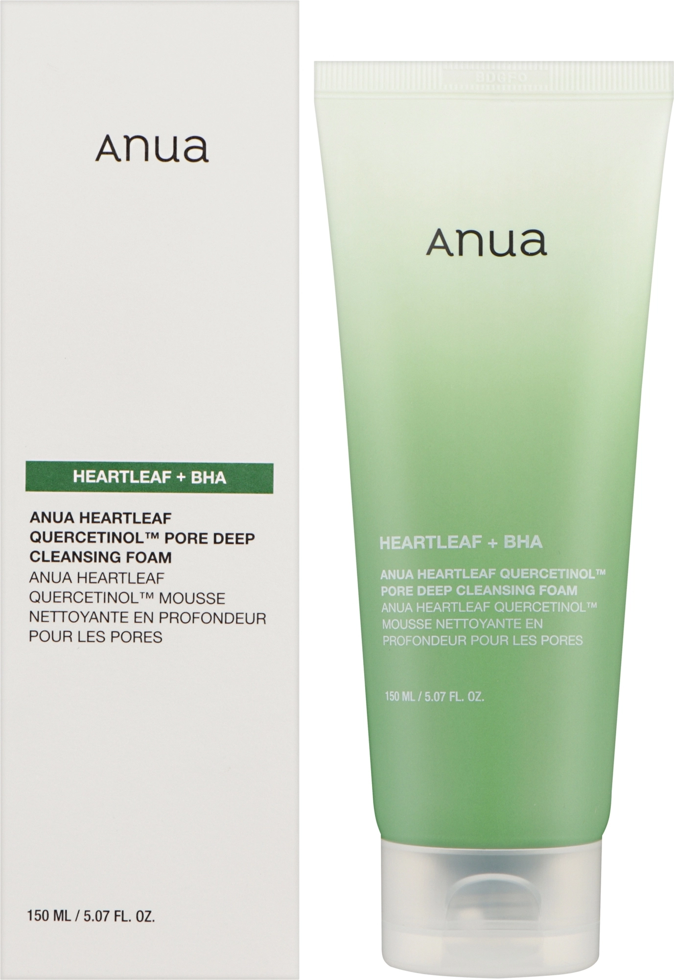 Пенка-скраб для лица с кверцетинолом Heartleaf Quercetinol Pore Deep Cleansing Foam, 150 мл
