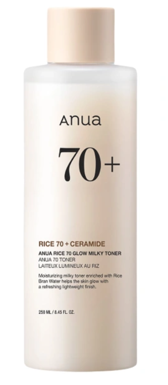 Тонер с рисовым экстрактом и керамидами Rice 70 Glow Milky Toner, 250 мл