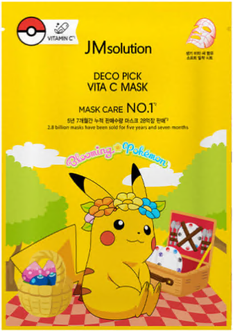 НАБОР Тканевая маска освежающая с витамином C Deco Pick Vita C Mask X POKEMON PIKACHU 1