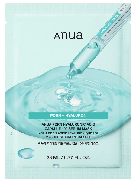 Маска тканевая с ПДРН и гиалуроном PDRN Hyaluronic Acid Capsule 100 Serum Mask, 23 мл
