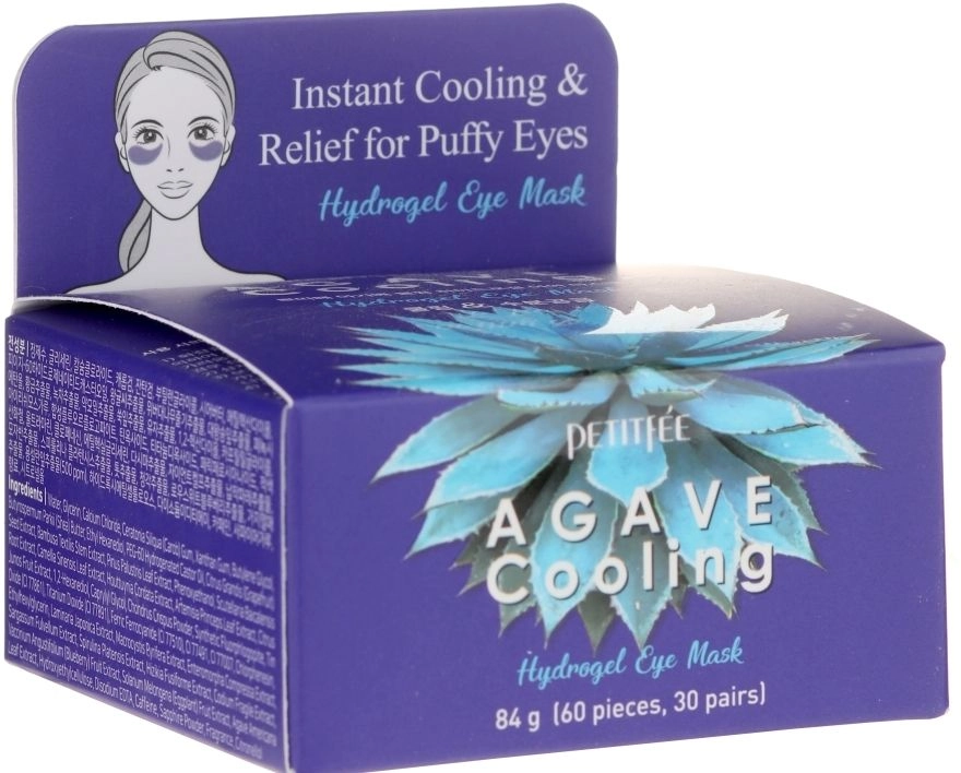 [PETITFEE] Гидрогелевые патчи для глаз АГАВА Agave Cooling Hydrogel Eye Mask, 60 шт