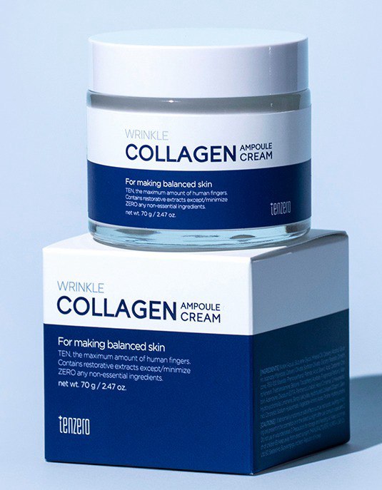 Увлажняющий крем для лица с коллагеном Wrinkle Collagen Ampoule Cream, 70 мл