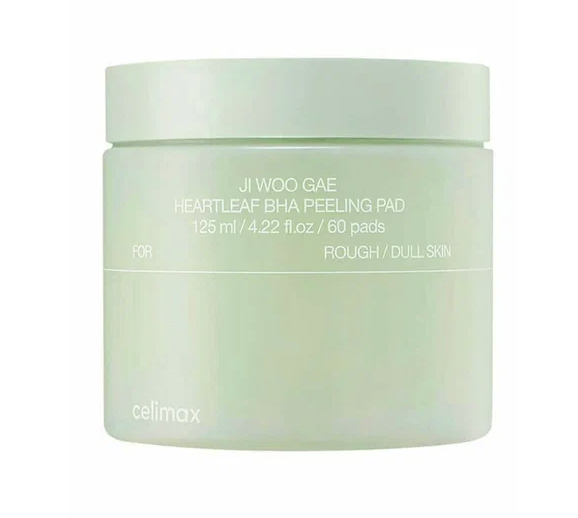 Пэды-пилинг для лица ОТШЕЛУШИВАЮЩИЕ Ji Woo Gae Heartleaf BHA Peeling Pad 60 шт, 125 мл