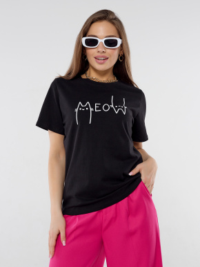Футболка "Мяу" (ЧЕРН)