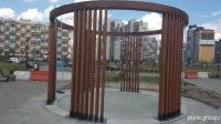 Пергола Sun круглая, сталь, дерево