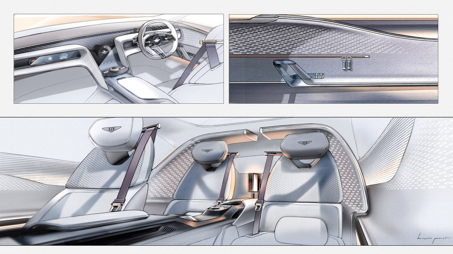 Bentley раскрывает дизайн будущего: трёхместный электроконцепт EXP 15