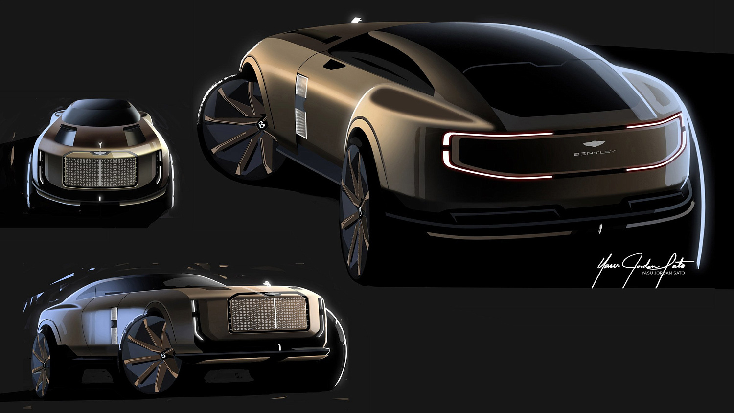 Bentley раскрывает дизайн будущего: трёхместный электроконцепт EXP 15