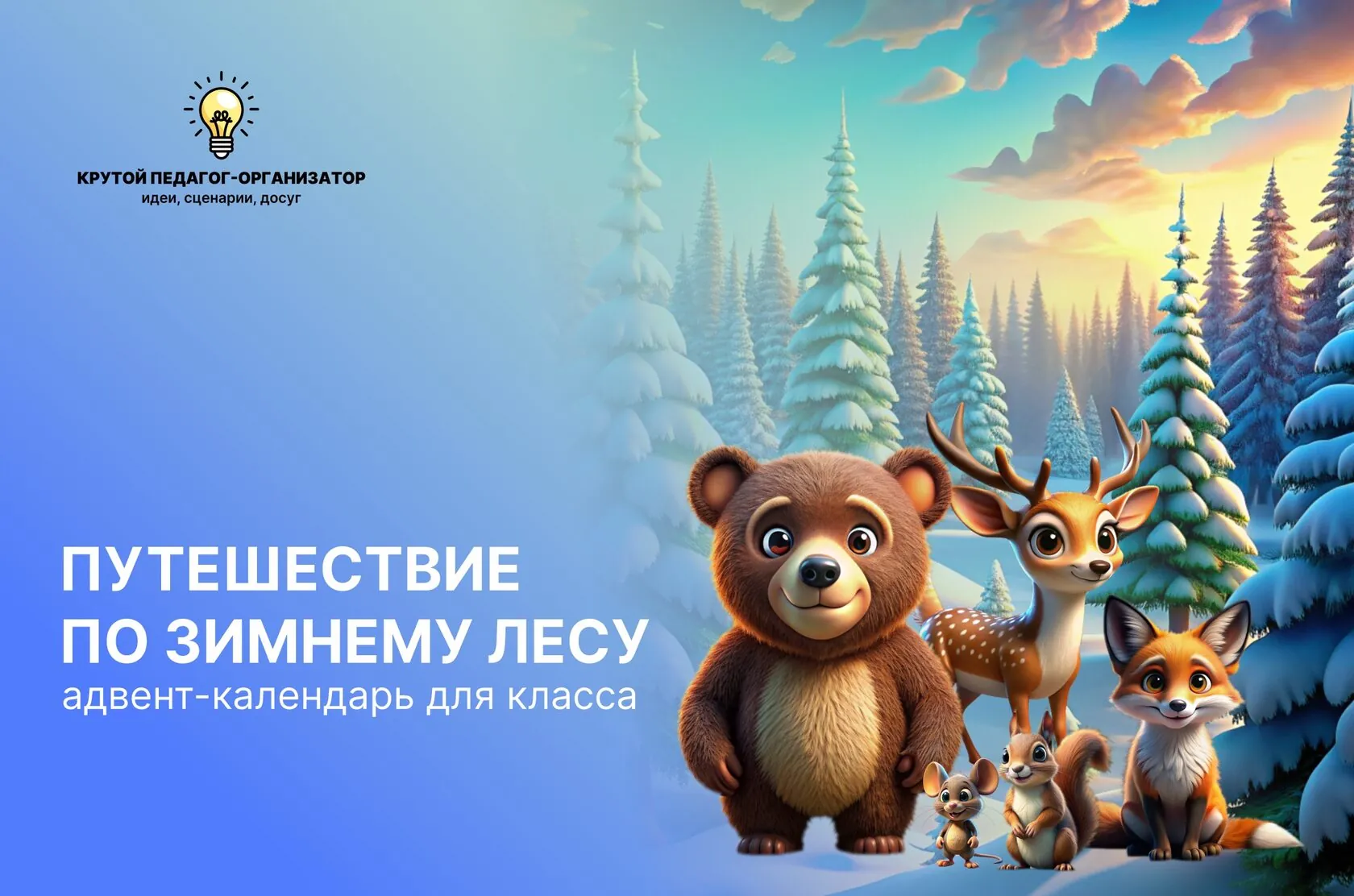 Адвент-календарь для класса «Путешествие по зимнему лесу»