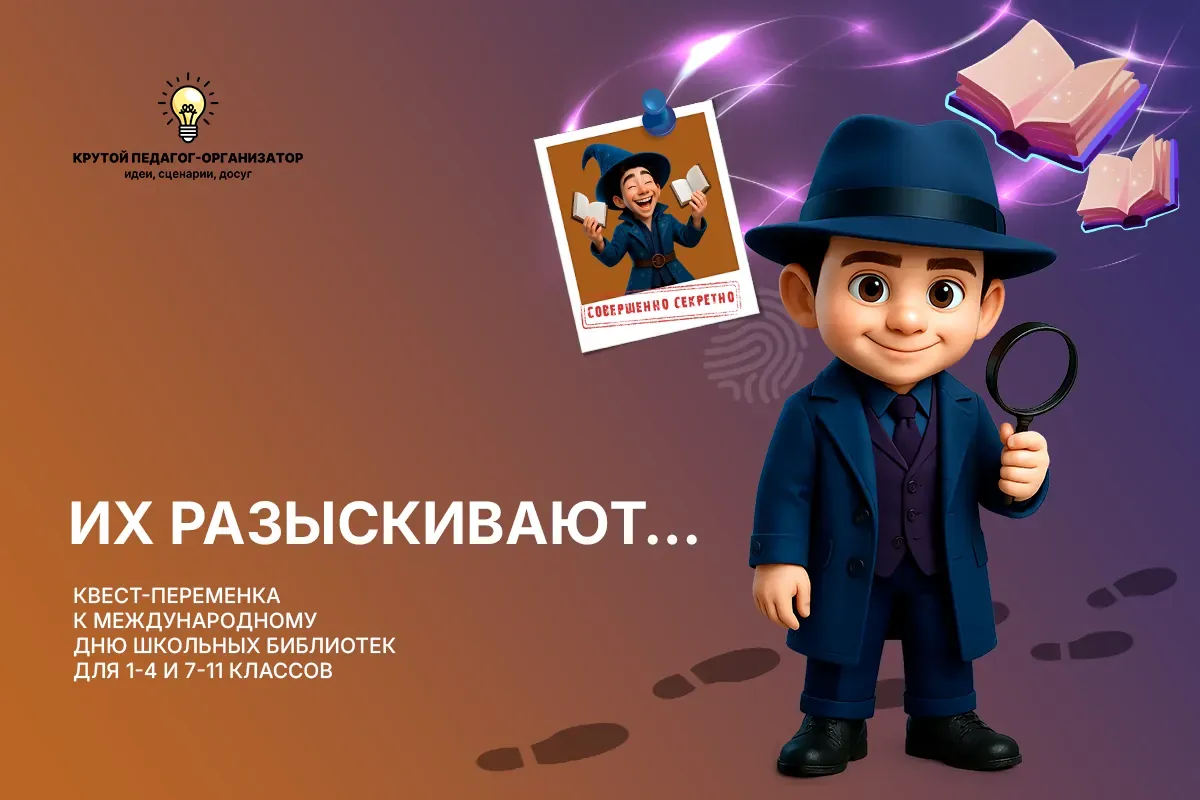 Сценарии квест-переменок к Международному дню школьных библиотек «Их разыскивают...»