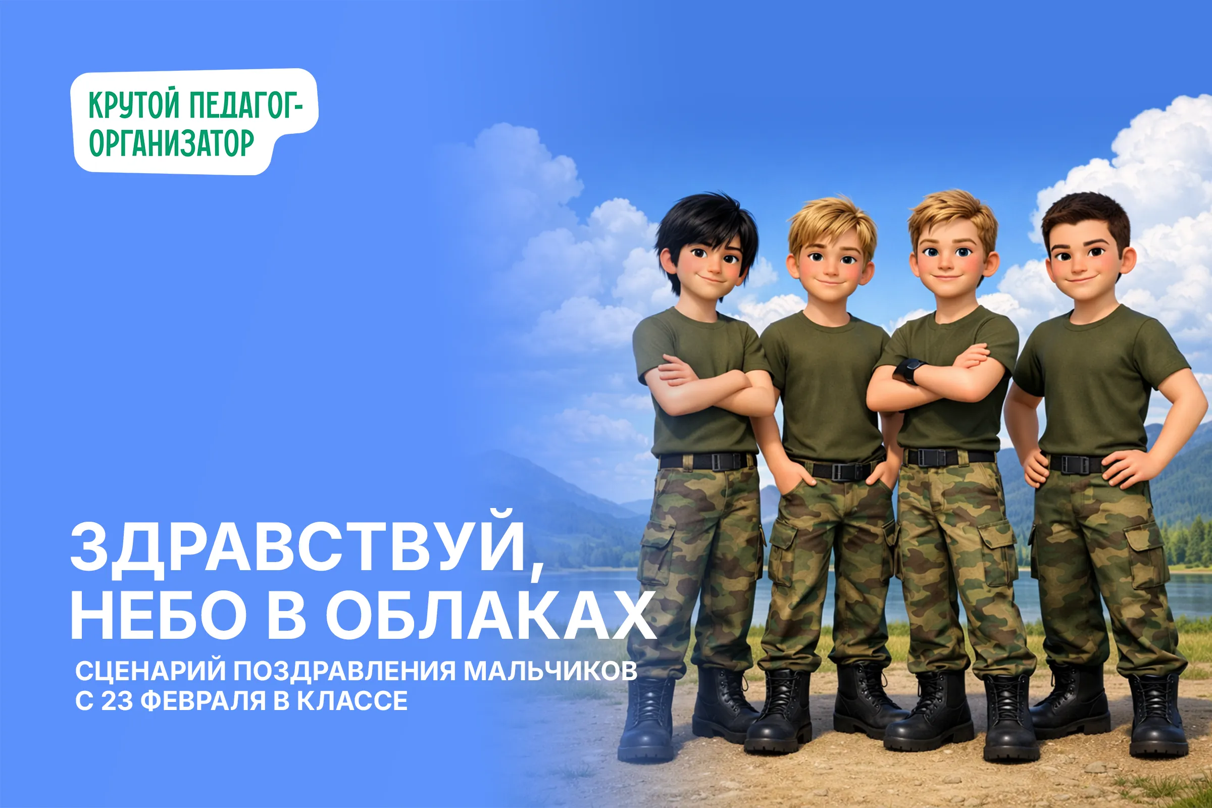 Сценарий поздравления мальчиков с 23 февраля для 5-11 классов «Здравствуй, небо в облаках!»