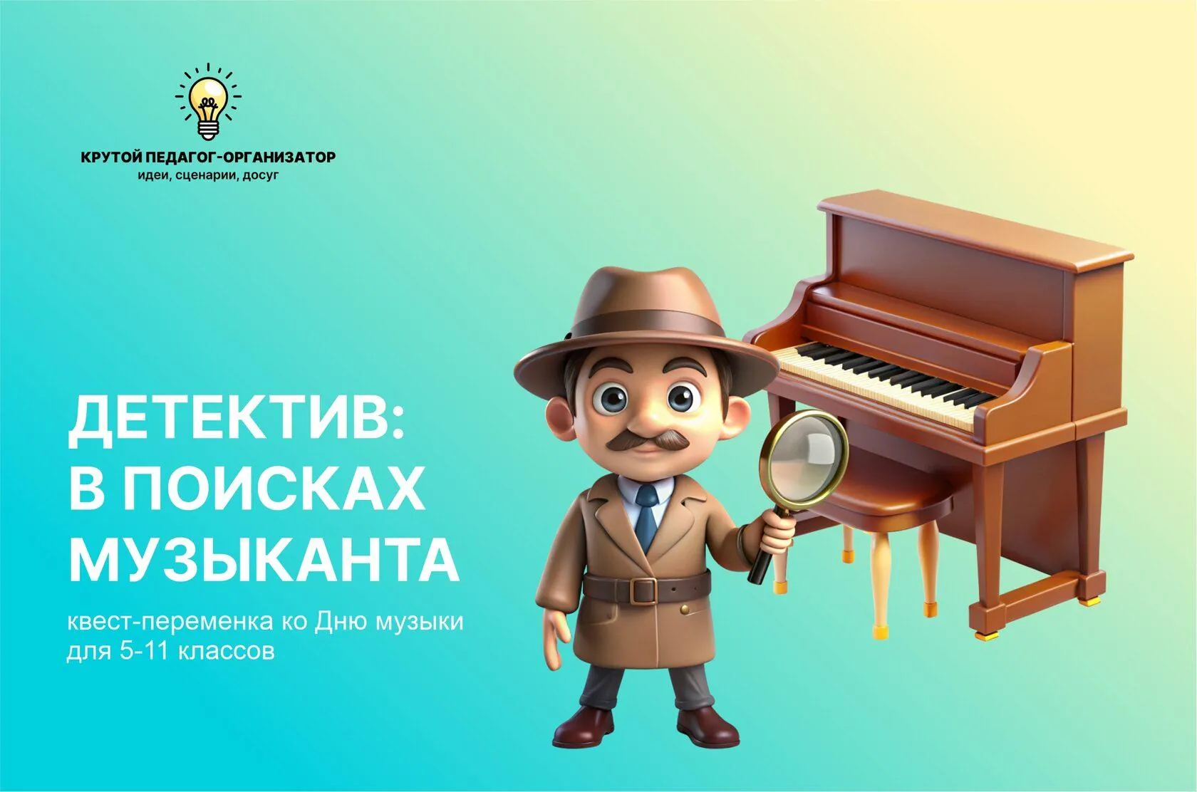 Сценарий квест-переменки ко дню музыки для 5-11 классов «Детектив: в поисках музыканта»