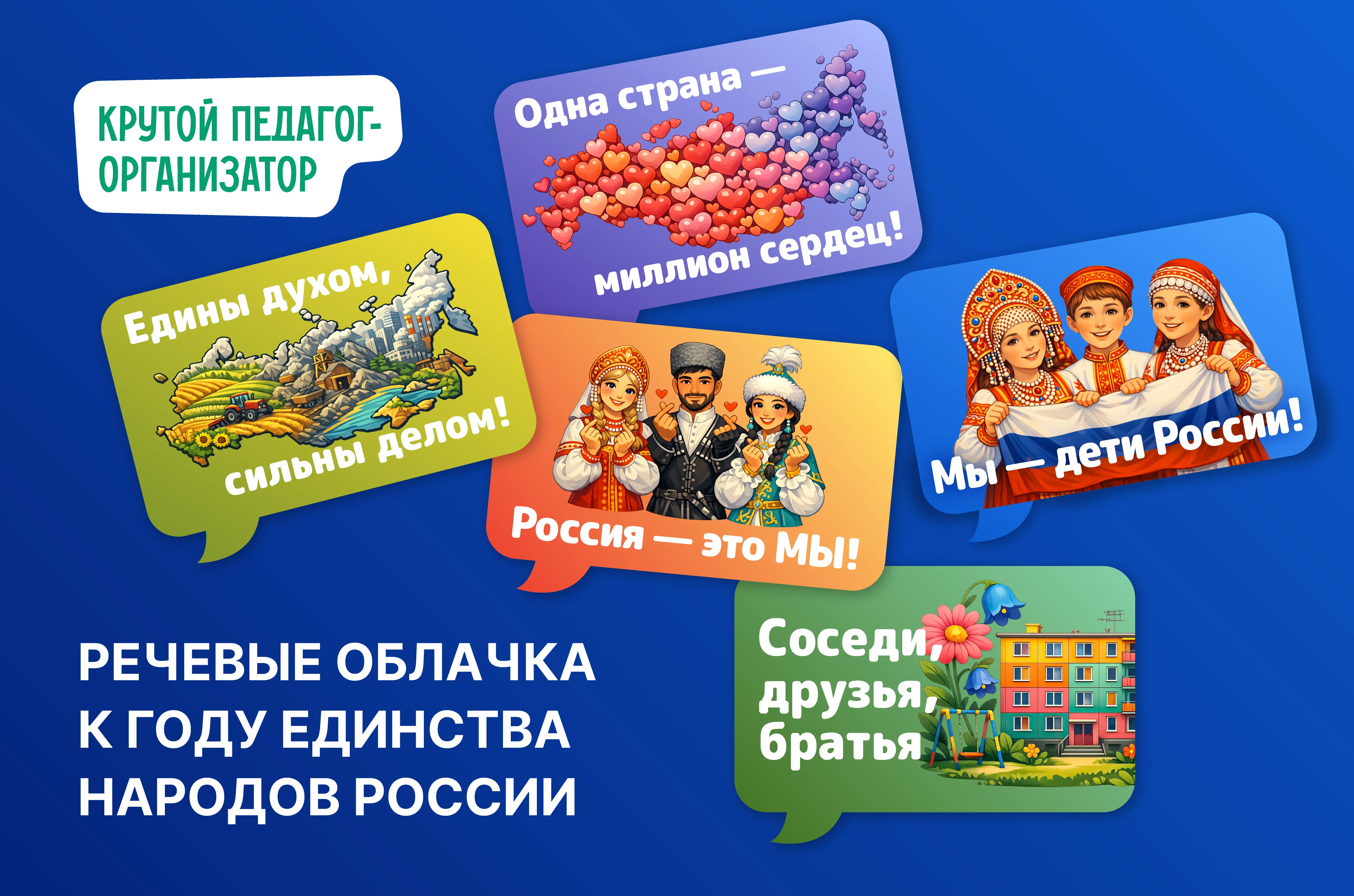 Речевые облачка к Году единства народов России