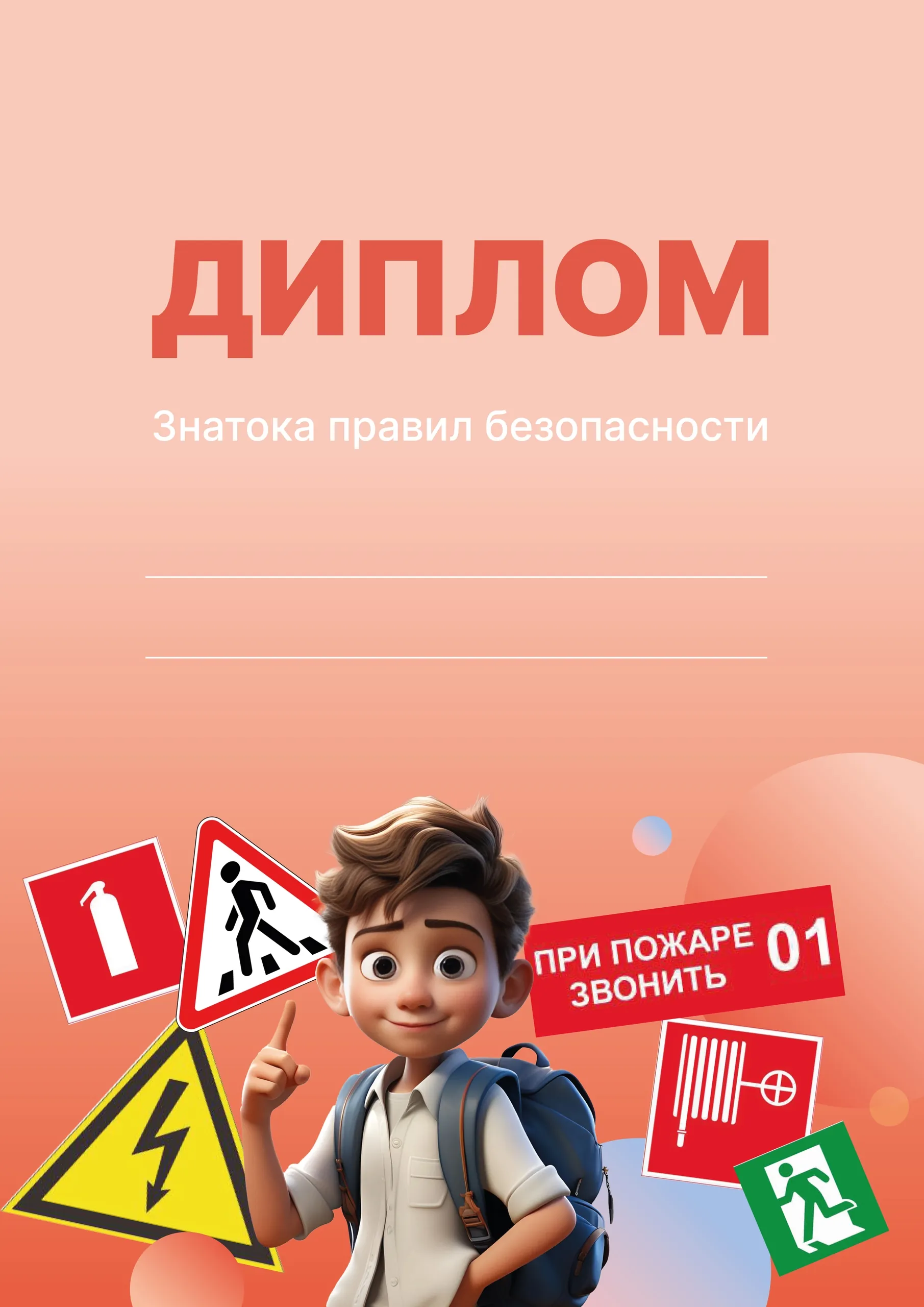 Шаблоны дипломов Знатоков правил безопасности