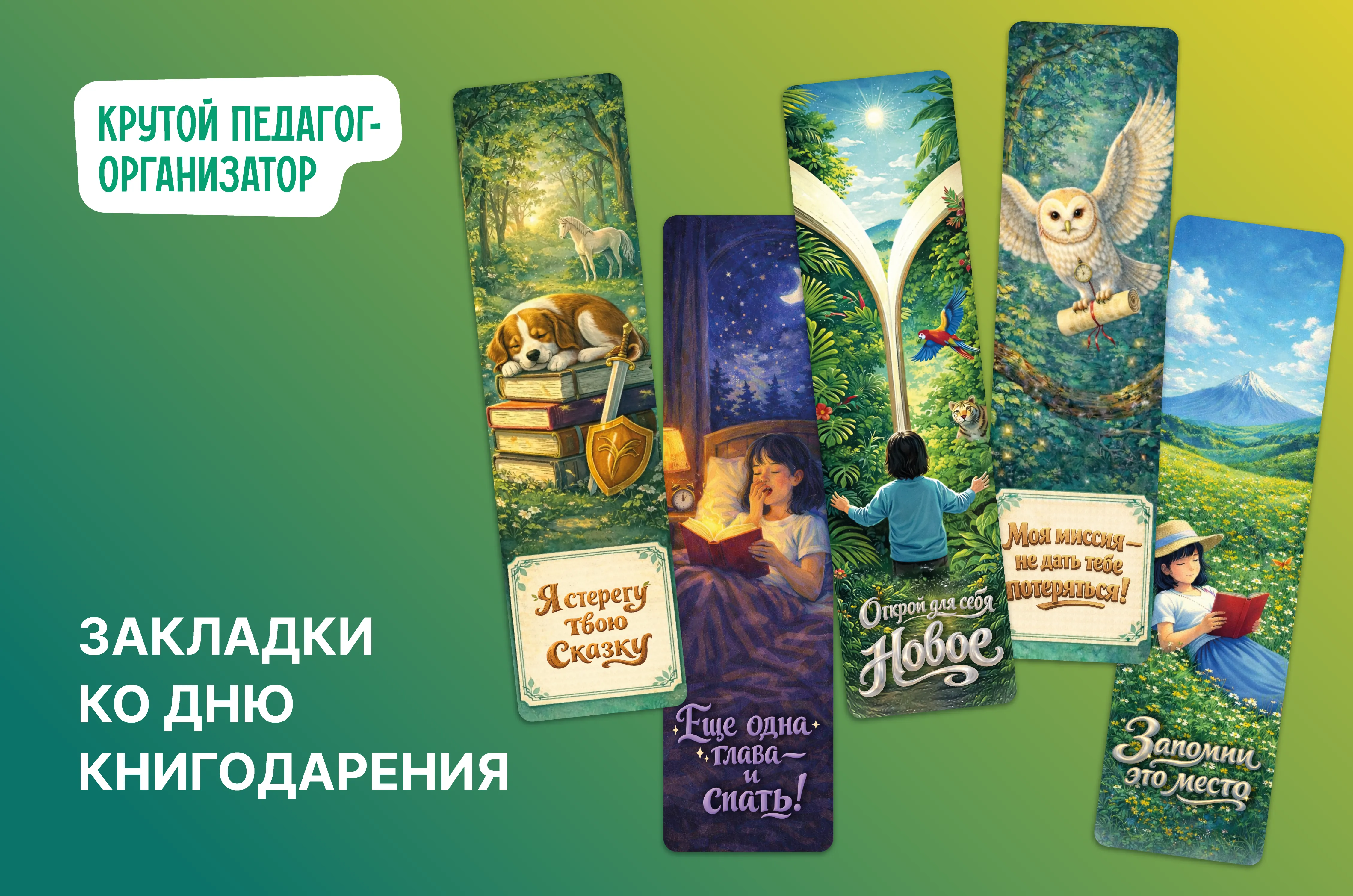 Закладки ко Дню книгодарения