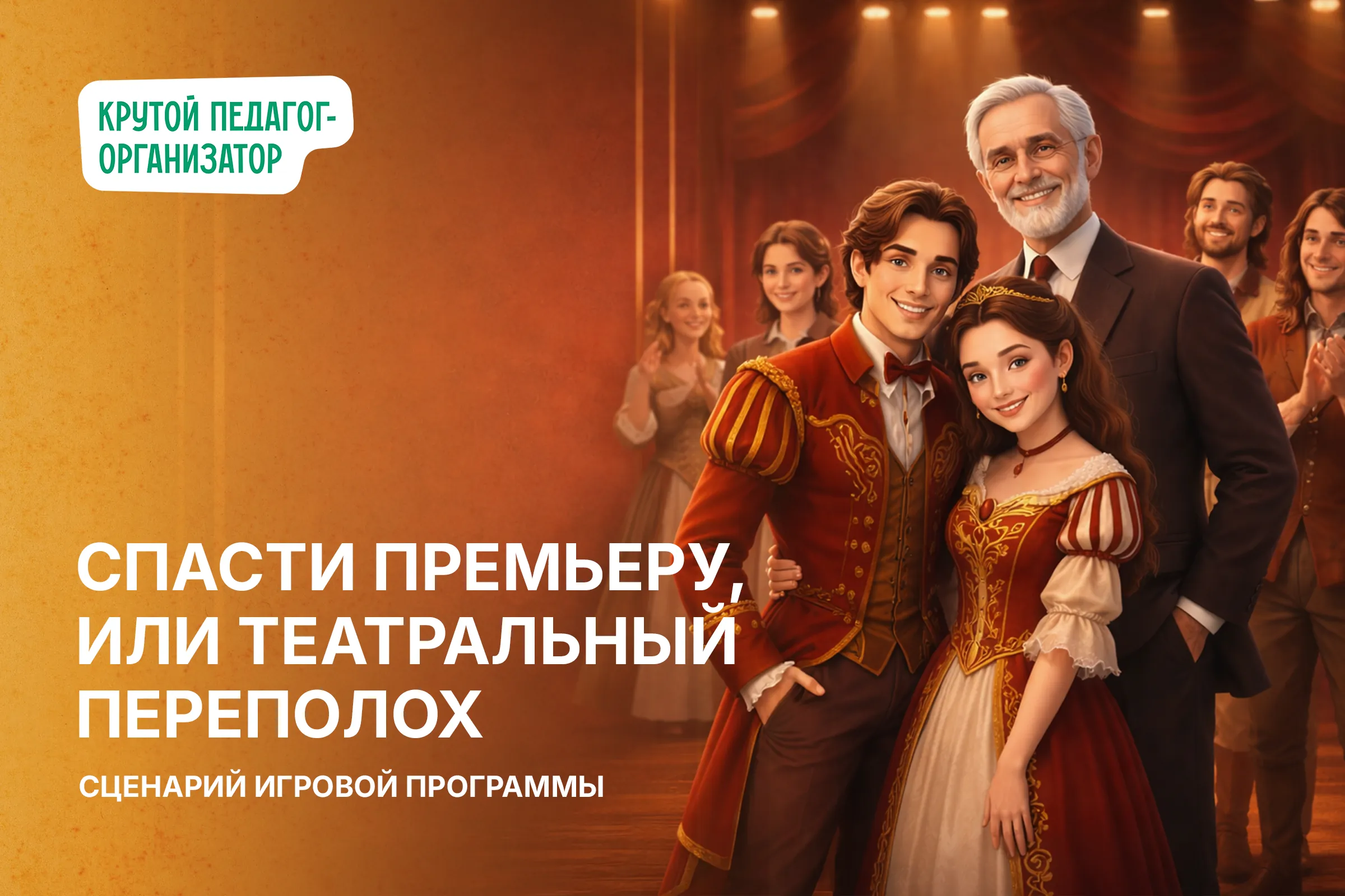 Сценарий игровой программы ко Всемирному дню театра для 8-11 классов «Спасти премьеру, или театральный переполох»

