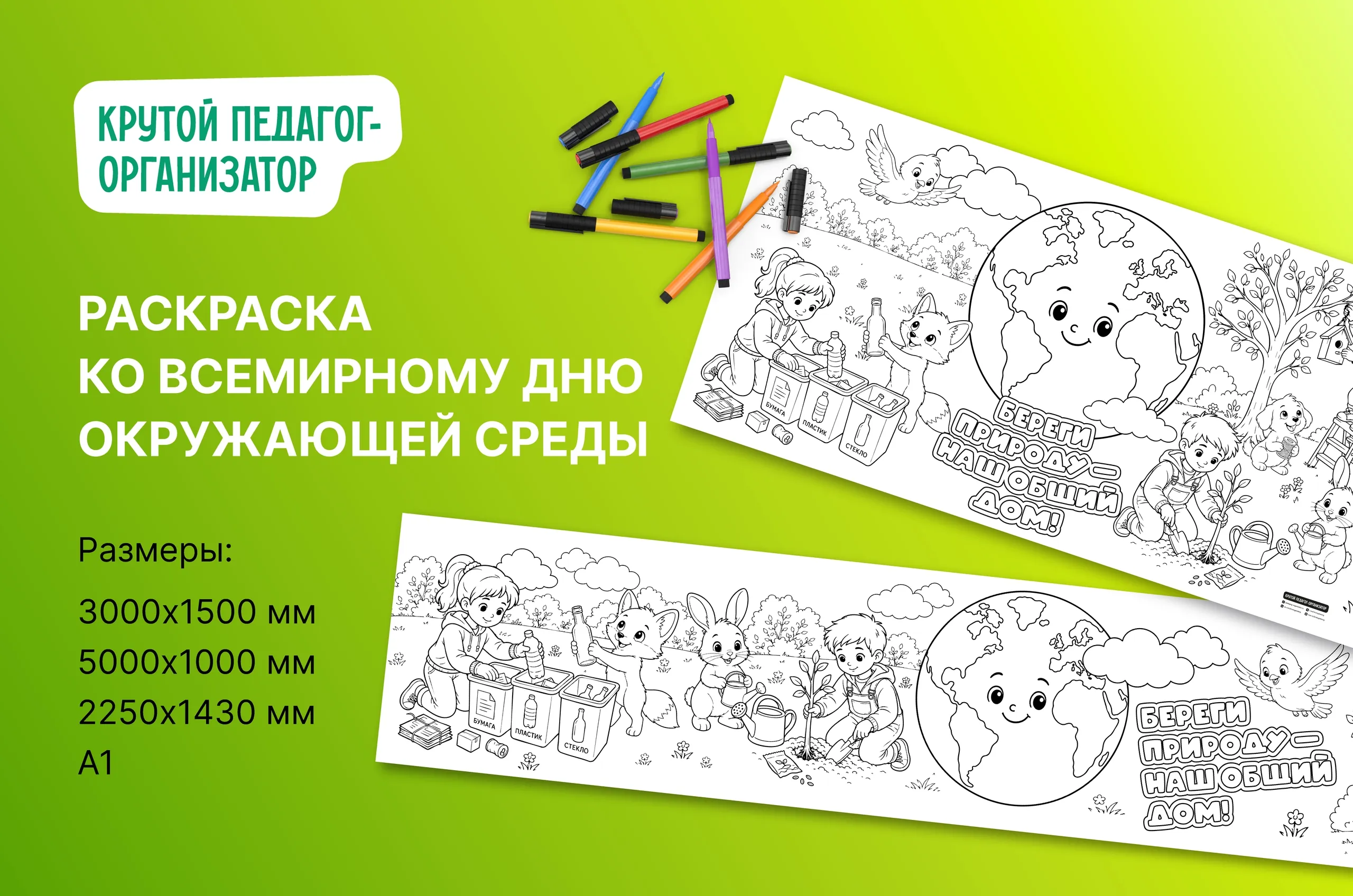 Раскраска ко Всемирному дню окружающей среды