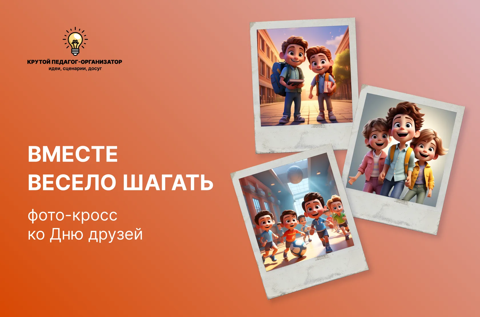 Сценарий фото-кросса ко Дню друзей «Вместе весело шагать»