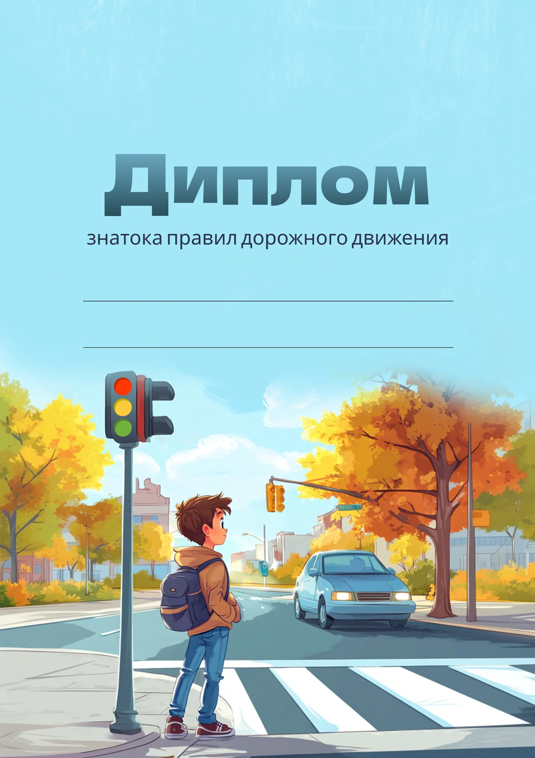 Шаблоны дипломов Знатоков правил безопасности дорожного движения