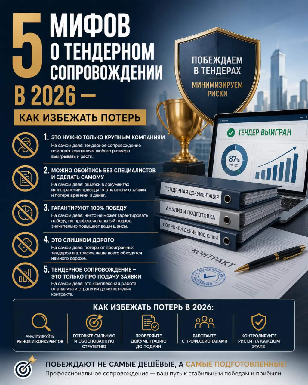 5 мифов о тендерном сопровождении в 2026 — как избежать потерь — фото 1 из 1