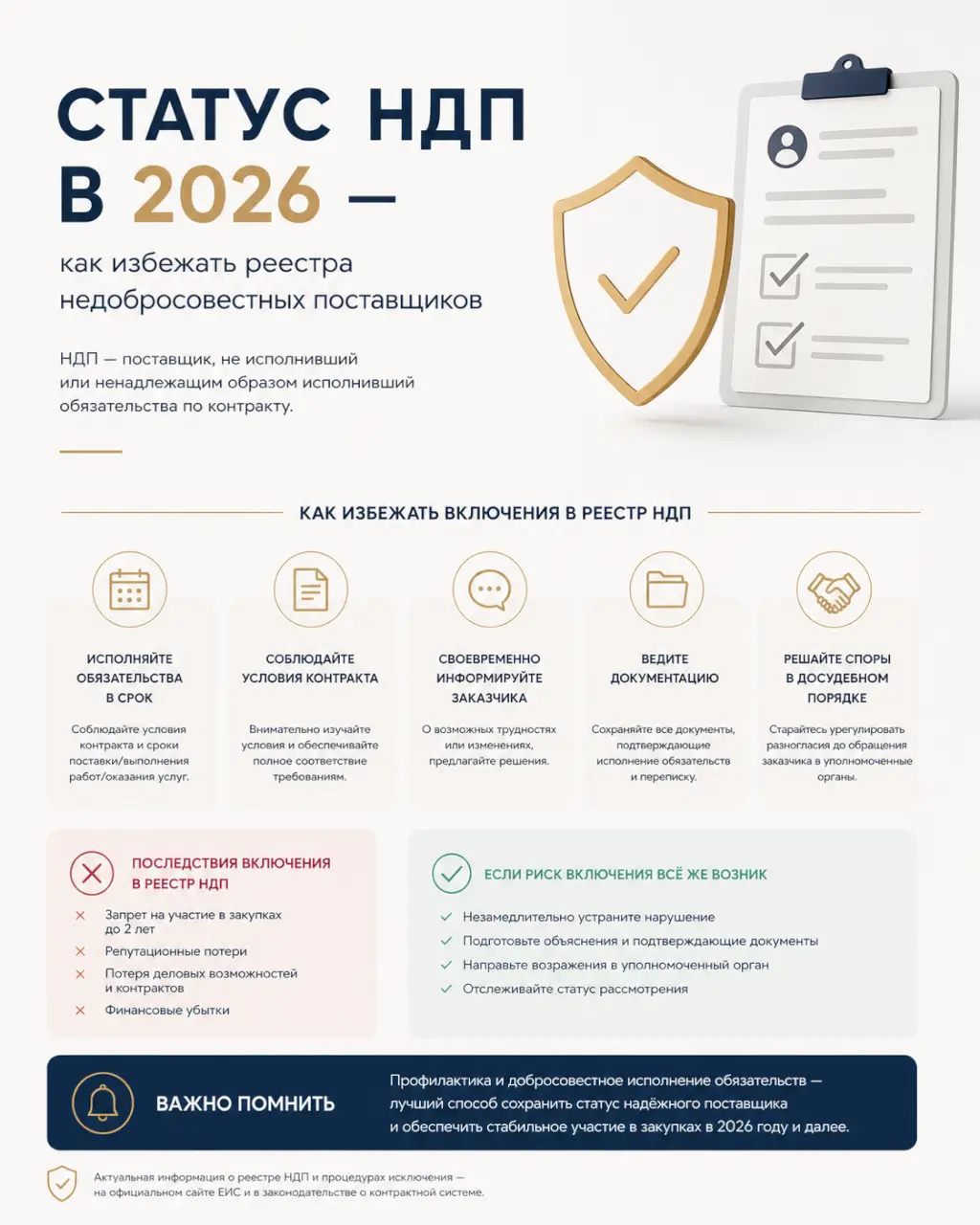 Статус НДП в 2026 — как избежать реестра недобросовестных поставщиков — фото 1 из 1
