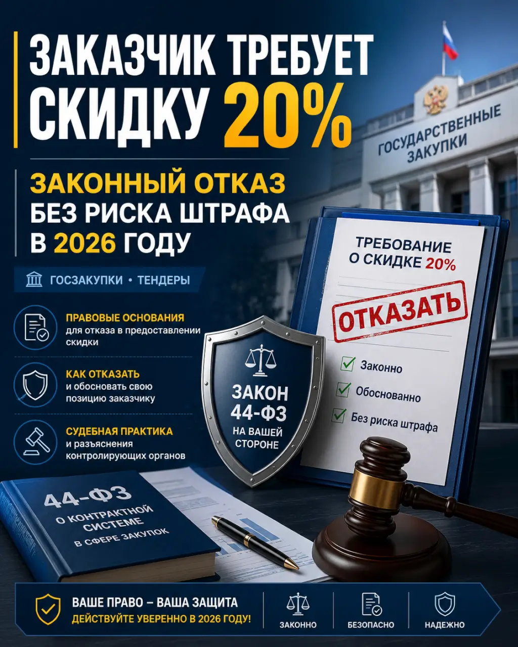 Заказчик требует скидку 20% — законный отказ без риска штрафа в 2026 году — фото 1 из 1