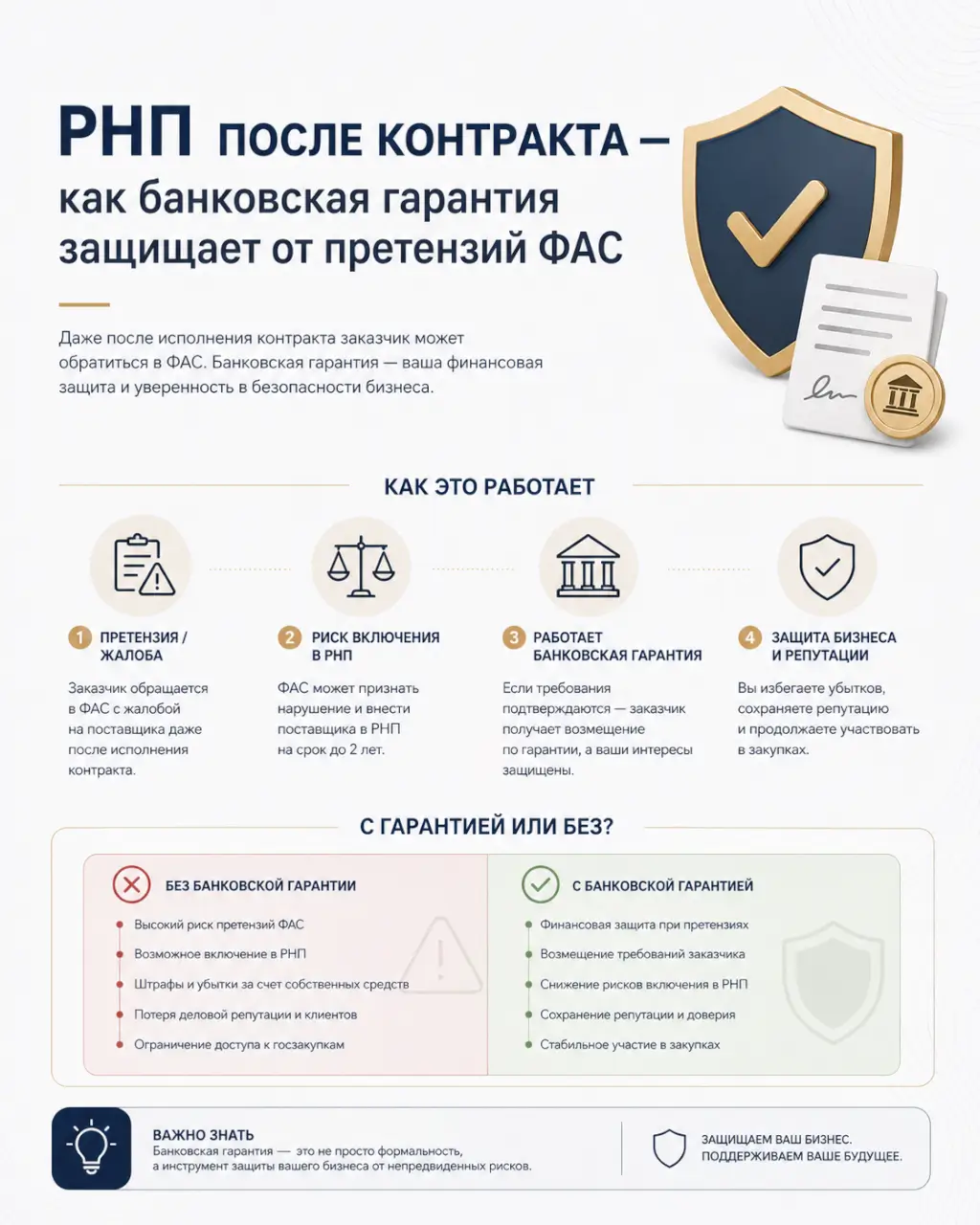 РНП после контракта — как банковская гарантия защищает от претензий ФАС — фото 1 из 1