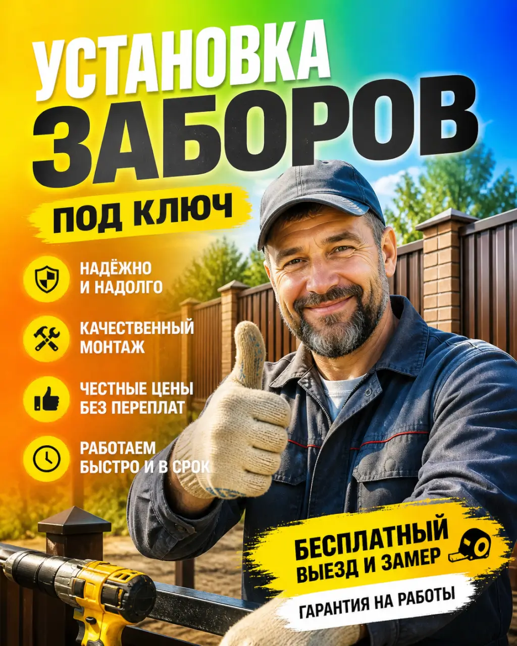 Установка заборов в Салавате: сделаем ровно и на совесть