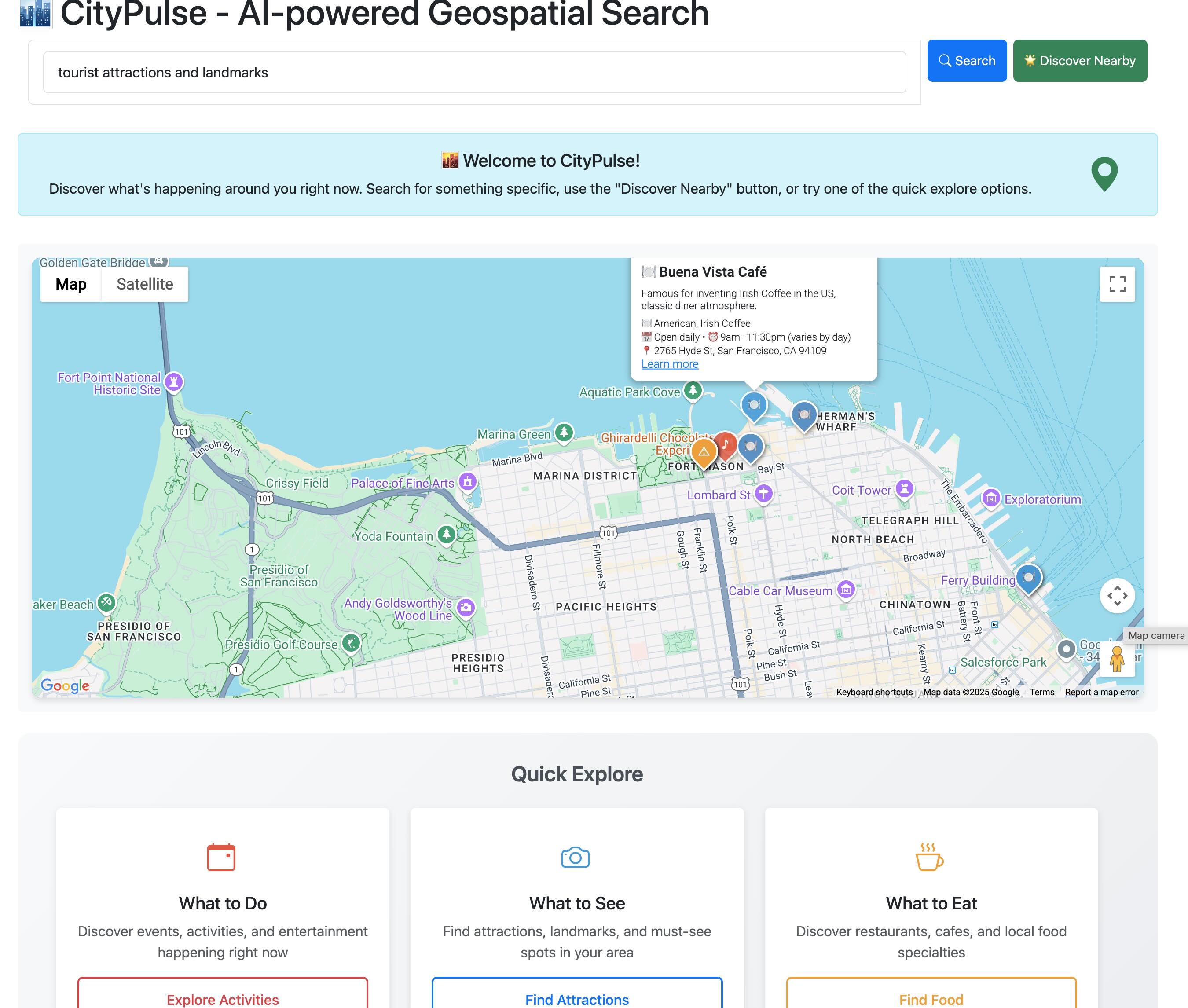 CityPulse Main Interface
