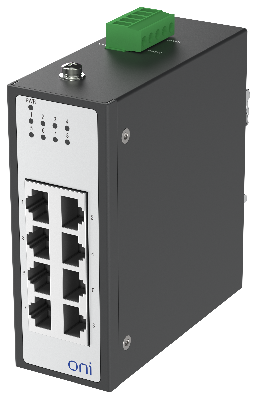 Коммутатор промышленный неуправляемый ISU-430 Ethernet 8 портов 10/100BaseT разъем RJ45 24В AC/12/24/48В DC с резервированием ONI