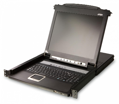 8-портовый KVM-переключатель с ЖК дисплеем Slideaway/SINGLE RAIL 8P PS/2-USB LCDKVMP 17INCH