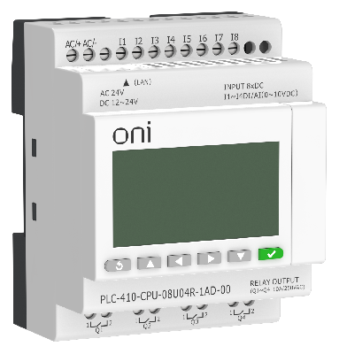Модуль ПЛК 410 ЦПУ 4 DI 4 UI (0-10 В/DI) 4 RO 12В-24В DC или 24В AC с Ethernet портом с экраном