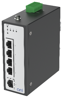 Коммутатор промышленный неуправляемый ISU-430 Ethernet 5 портов 10/100BaseT разъем RJ45 24В AC/12/24/48В DC с резервированием ONI