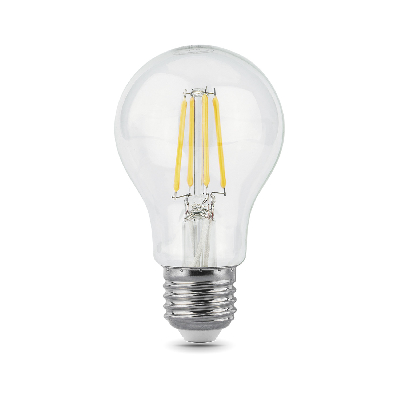 Лампа Gauss Filament А60 8W 780lm 4100К Е27 LED 1/10/40