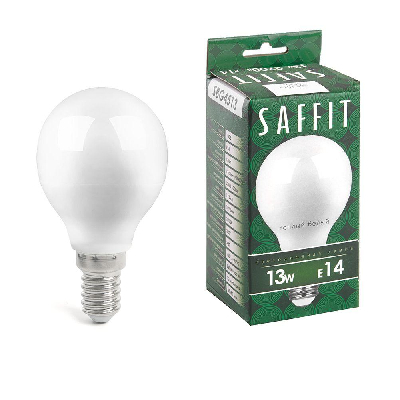 Лампа светодиодная LED 13вт Е14 теплый матовый шар