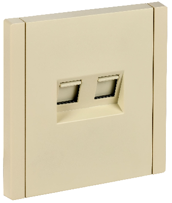 FORTE&PIANO Розетка компьютерная двойная RJ45 кат.5E FP433 ваниль IEK