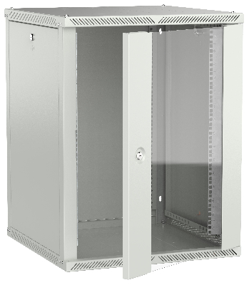 ITK LINEA W Шкаф настенный 15U 600х600мм дверь стекло серый 2.0