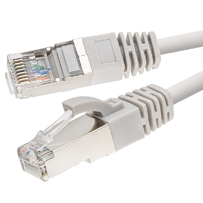 Патч-корд SUPRLAN FTP 5e 4x2 26AWG (7x0.16mm) Cu LSZH серый 1м