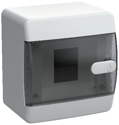 UNION Compact Корпус пластиковый ЩРН-П-4 IP41 черная прозрачная дверь IEK