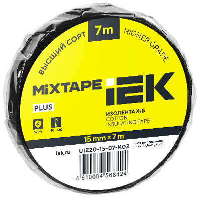 MIXTAPE 5 Изолента Х/Б 15мм 7м IEK