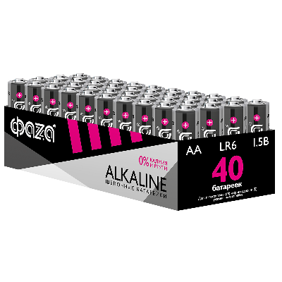 Элемент питания LR 6 (AA) алкалиновая уп. 40 шт. ФАZА Alkaline Pack-40